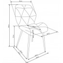 Стул HALMAR K453 темно-синий/черный